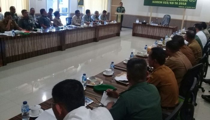 Korem Rapat Bersama Dengan Bulog dan BRI Guna Tindak Lanjut Sergap