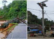 PLN Sibolga Gerak Cepat Perbaiki Tiang PLN Yang Tumbang Akibat Banjir