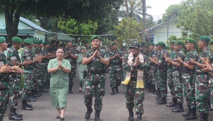 Inilah Tradisi Penerimaan Wadanyonif 123/Rajawali