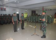 Danyonif 123/Rajawali Pimpin Acara Korps Rapot Pindah Satuan