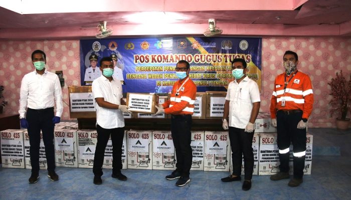 Tambang Martabe Serahkan Bantuan APD dan Kebutuhan Lainnya untuk wilayah Tapteng