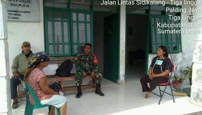 Babinsa Ramil 04/Tl  Koordinasi dengan Kapustu Mengantisipasi Kepulangan TKI Luar Negeri
