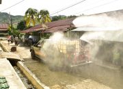 Cegah Penyebaran COVID-19, Korem 023/KS Lakukan Penyemprotan Disinfektan