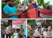 Bangga Desanya Dikunjungi Kapolres Tapteng Sekaligus Menyerahkan Sembako