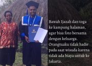 Kisah Haru Lulusan Terbaik Asal Papua, Wisuda Tak Dihadiri Orang Tua Karen Tidak Ada Biaya