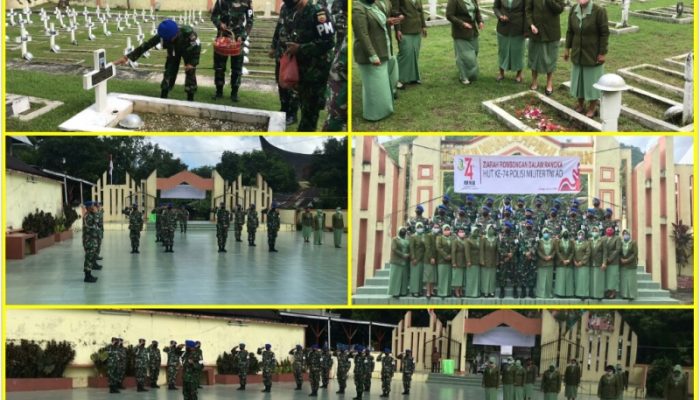 HUT Ke-74 POMAD, Denpom I/2 Sibolga Ziarah ke Makam Pahlawan