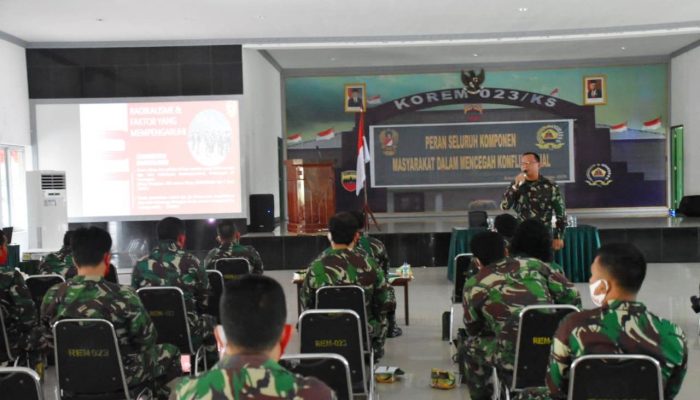 Korem 023/KS Gelar Pembekalan Kontra Radikal