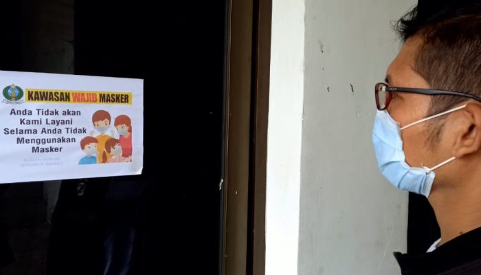 Kantor Wali Kota Sibolga Terapkan Wajib Pakai Masker, Baru Dapat Pelayanan