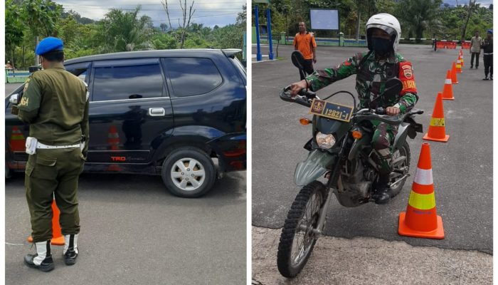 Denpom I/2 Sibolga Laksanakan Ujian SIM Bagi Prajurit Kodim 0211/TT