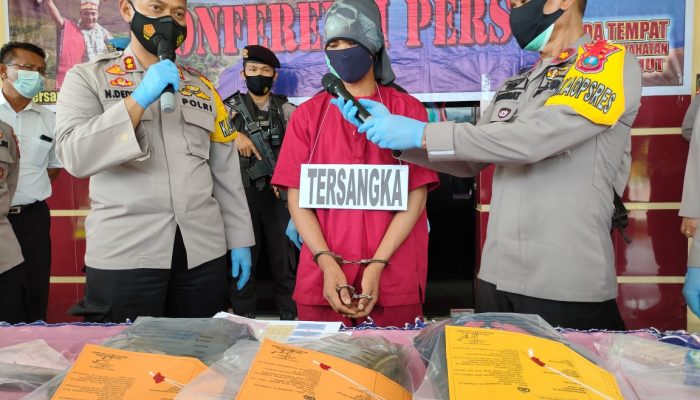 Polres Tapteng Tangkap Terduga Pelaku Pembunuhan di Mela II Tapteng dari Madina