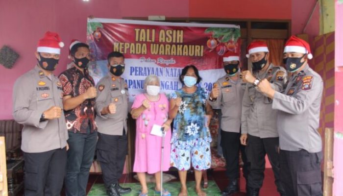 Polres Tapteng Rayakan Natal dengan Berbagi Kasih dan Bakti Sosial