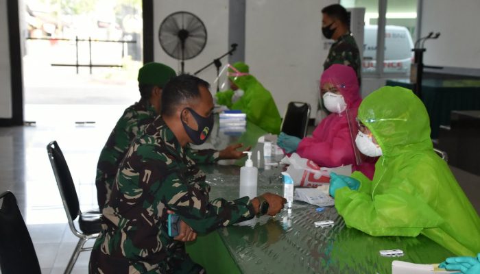Korem 023/KS Laksanakan Rapid Test Anti Gen COVID-19 