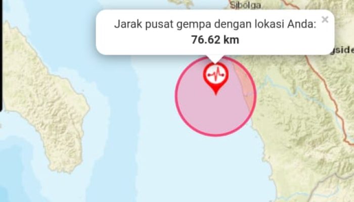 Gempa Sidimpuan Dirasakan di Tapteng