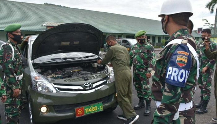 Korem 023/KS Adakan Pengecekan Kendaraan Dinas