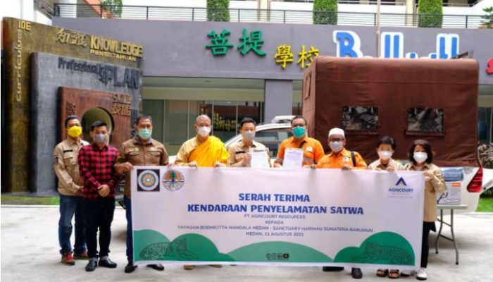 Tambang Emas Martabe Donasikan Kendaraan Penyelamatan Satwa Sanctuary Harimau Sumatra Barumun