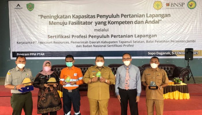 Dukung Kemajuan Pertanian Tapanuli Selatan, Agincourt Resources Fasilitasi Sertifikasi Profesi Penyuluh Pertanian Lapangan
