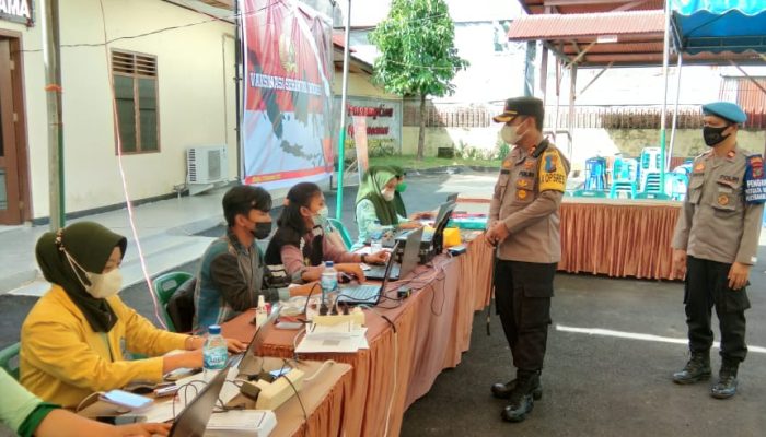 Polres Sibolga Targetkan 750 Vaksinasi Dosis I dan II