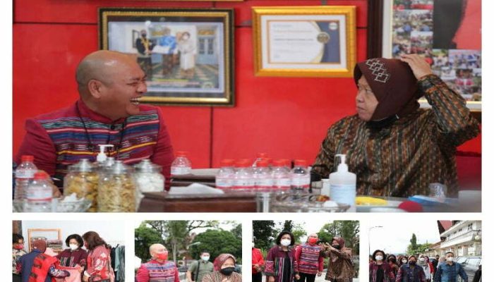 Saling Berdiskusi Tentang Pembangunan, Bupati Taput dan Mensos Sarapan Mie Gomak