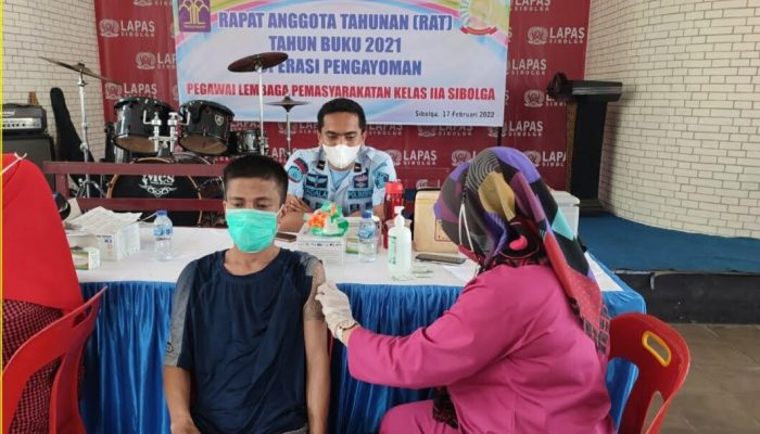 218 Warga Binaan Lapas Sibolga Terima Vaksin Booster