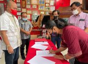 Bupati Tapanuli Utara Saksikan Penandatanganan Kontrak DAK Bidang Jalan Dinas PUPR Taput