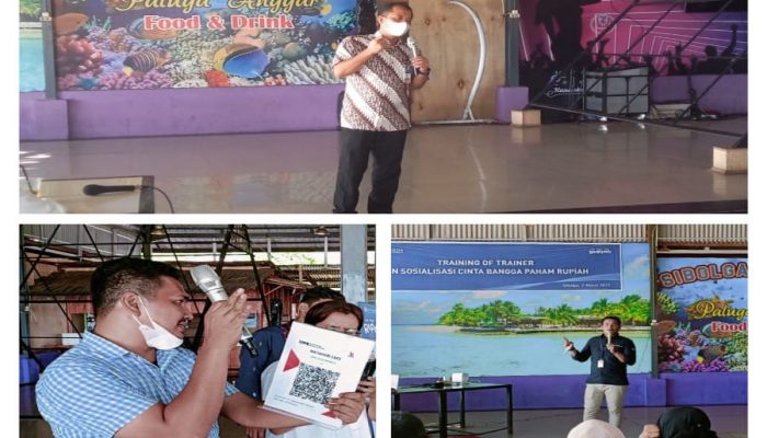 BI Sibolga Sosialisasikan Cinta Bangga Paham Rupiah kepada GenBI, Pokdarwis, Pedagang di Objek Wisata Anggar Sibolga
