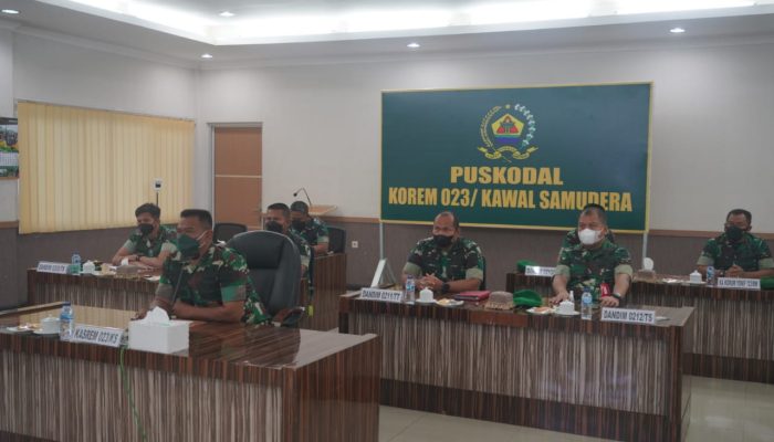 Danrem 023/KS Bersama Dandim Jajaran Rem 023/KS Ikuti Rapim