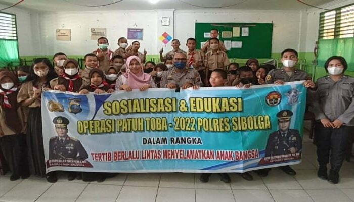 Para Pelajar di Sibolga Dapat Penyuluhan Terkait Operasi Patuh Toba 2022