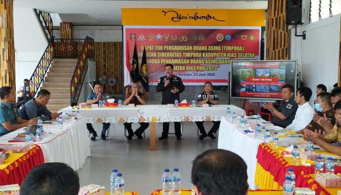 Imigrasi Sibolga Kanwil Kemenkumham Sumut Gelar Rapat Tim Pora Tingkat Kabupaten Nias Selatan