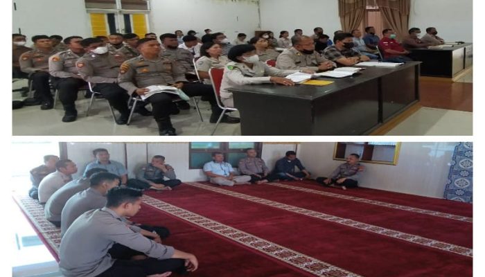 Personel Polres Tapteng Gelar Pembinaan Rohani dan Mental