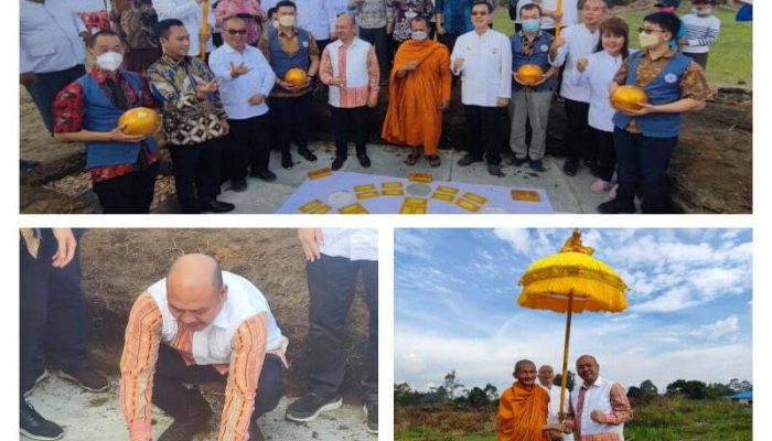 Bupati Hadiri Peletakan Batu Pertama Pembangunan Vihara Bodhisitala
