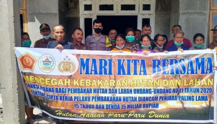 Bhabinkamtibmas Polsek Manduamas Ajak Warga Stop Bakar Lahan