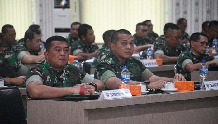 Danrem 023/KS Ikuti Rapat Evaluasi Progja dan Anggaran Kodam I/BB