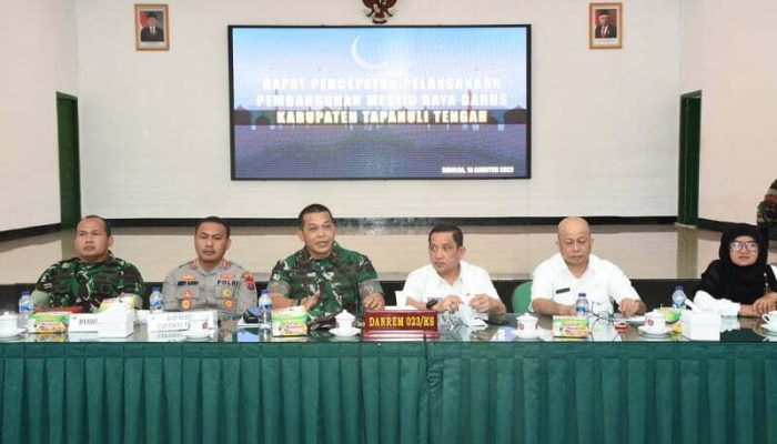 Danrem Pimpin Rapat Percepatan Pembangunan Masjid Raya Barus