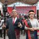 Nikson Nababan bersama Istri Satika Simamora saat dilantik jadi Ketum PARTOGI. (Ist)