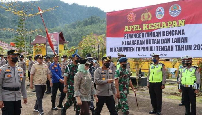 Pj Bupati Tapteng Pimpin Apel Kesiapan Penanganan Bencana Karhutla