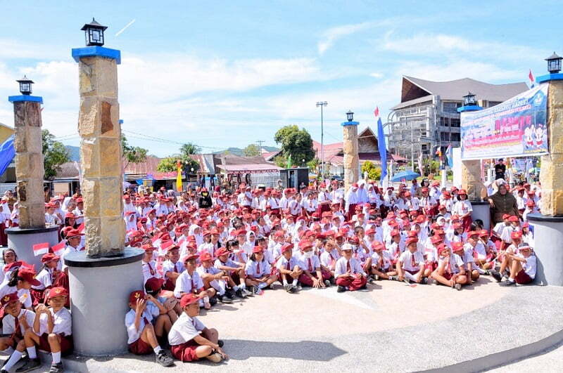 Kecamatan Pandan saat mengikuti Study Tour dan lomba cerita pembangunan. (Ist)