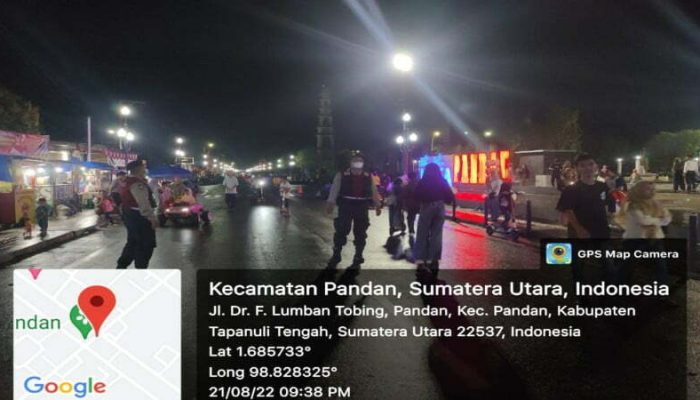 Cegah Kejahatan di Keramaian, Polres Tapteng Lakukan Patroli Blue Light