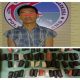 Pegawai Honor yang diamankan bersama barang bukti ganja. (Ist)