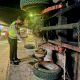 "Truk Monster" yang terbalik di Sibolga. (Ist)