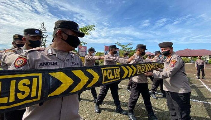 Antisipasi Dampak Naiknya Harga BBM, Polres Tapteng Gelar Latihan Dalmas