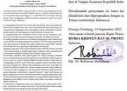 Pernyataan Rapat Praeses HKBP Tentang Pergumulan Gereja di Kota Cilegon Provinsi Banten