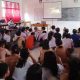 Acara Nobar siswa SMKN 1 Barus Utara dalam memperingati Hari Sumpah Pemuda. (Batakpost.com/Gideon Purba)