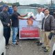 Ketua Gerindra Sumut H Gus Irawan Pasaribu saat menyerahkan bantuan secara simbolis kepada korban gempabumi Taput. (IBatakpost.com/Ist)