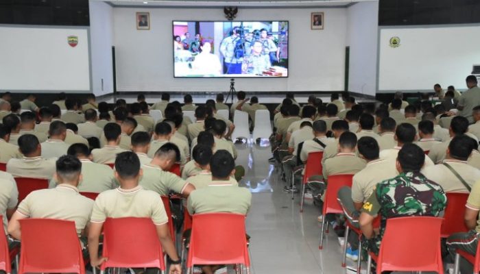 Korem 023/KS Ikuti Launching Aplikasi ETWPAD dan Penyerahan Seragam PNS Secara Virtual