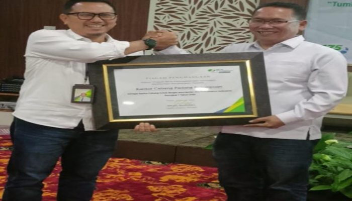 Dipimpin Sanco Simanullang, BP Jamsostek Sidimpuan Raih Juara 1 Kinerja Terbaik Tingkat Sumbagut 2022