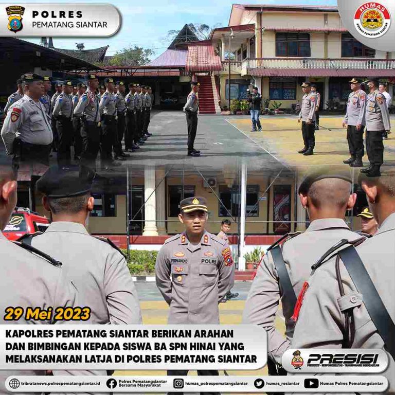 Kapolres Pematang Siantar Berikan Arahan dan Bimbingan kepada Siswa Latihan Dasar Polri