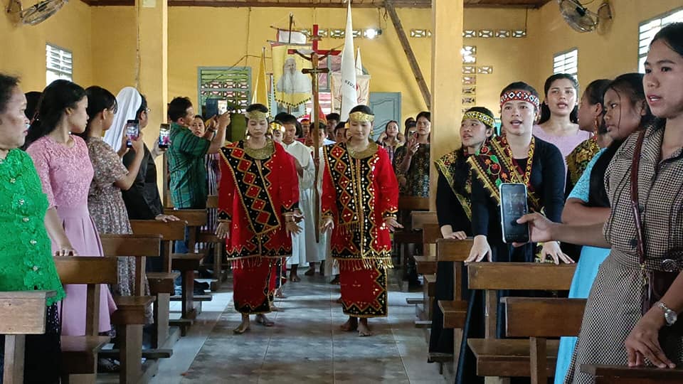 Kirab Salib Pra IYD Keuskupan Sibolga Tiba di Paroki St. Yohanes Penginjil Pinangsori