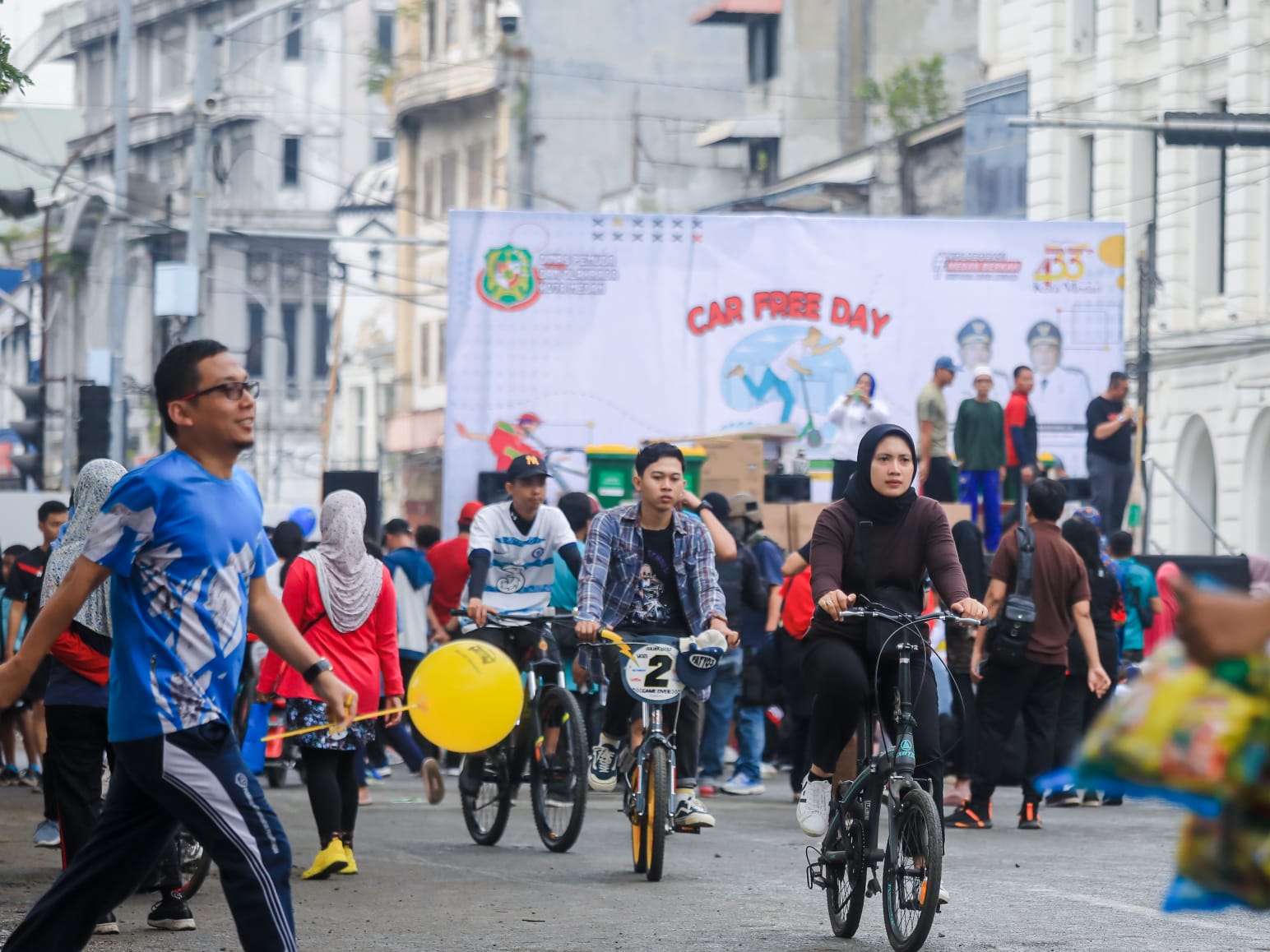 Car Free Day Medan: Masyarakat Gelar Aksi Sehat dan Harmoni di Lapangan Merdeka