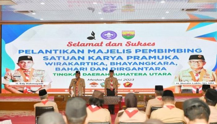 Gubernur Sumatera Utara Melantik Majelis Pembimbing Saka Pramuka Sumut Masa Bhakti 2019-2024