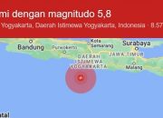 Gempa Terkini M 6,4 Terjadi di Bantul DIY